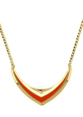 BCBGeneration Beatrix Kiddo Gold and Coral Necklace