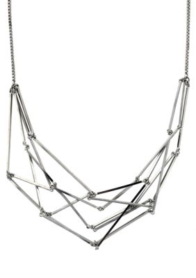 BCBGeneration Beatrix Kiddo Silver Linear Links Necklace