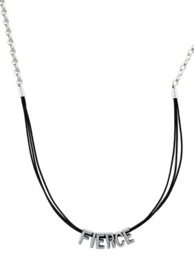 BCBGeneration Black and Silver Fierce Mini Necklace