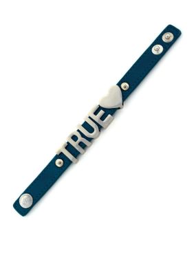 BCBGeneration Silver and Teal True Love Affirmation Bracelet