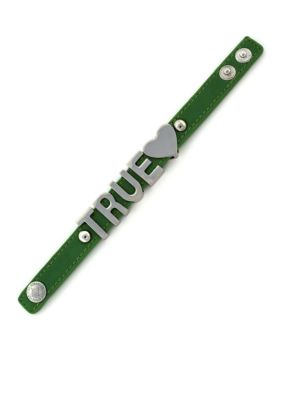 BCBGeneration Green and Silver True Love Affirmation Bracelet