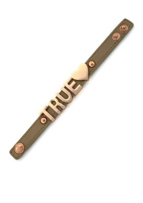 BCBGeneration Nude and Rose Gold True Love Affirmation Bracelet