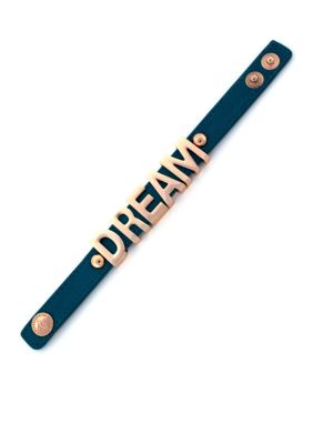 BCBGeneration Teal and Rose Gold Dream Affirmation Bracelet