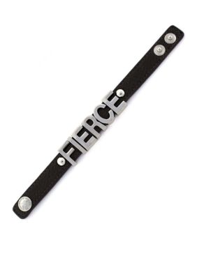 BCBGeneration Gunmetal and Silver Fierce Affirmation Bracelet