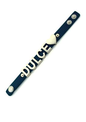 BCBGeneration Teal and Silver Tone Dulce Affirmation Bracelet