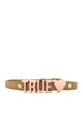 BCBGeneration Gold Glitter True Love Mini Affirmation Bracelet