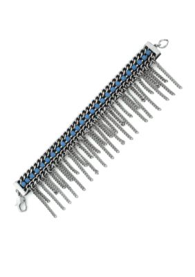 BCBGeneration Flirty Fringe Blue Stone Bracelet
