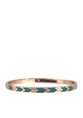 BCBGeneration Rose Gold and Blue Bangle
