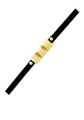 BCBGeneration Black and Gold Mini Charm Bracelet