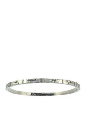 BCBGeneration Silver Geometric Bangle