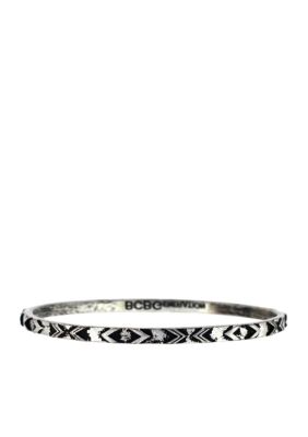 BCBGeneration Silver Chevron Bangle