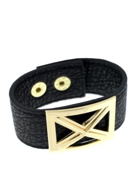 BCBGeneration Black and Gold Crossed Bracelet