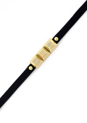 BCBGeneration Black and Gold Charm Mini Bracelet