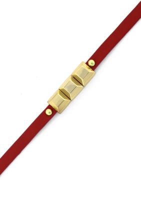 BCBGeneration Coral and Gold Charm Mini Bracelet