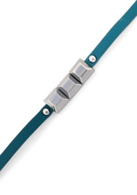 BCBGeneration Turquoise and Silver Charm Mini Bracelet