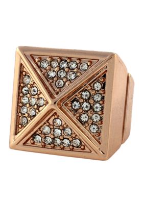 BCBGeneration Rose Gold Vaulted Angles Ring