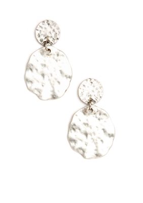 Ruby Rd Post Top Hammered Disc Earring<br>