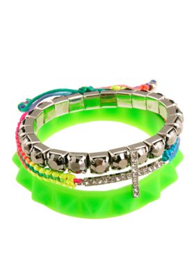 Red Camel Green 3 Piece Bracelet Set
