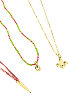 Red Camel 3 Piece Charm Necklace