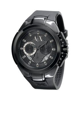Armani Exchange AX Mens Black-Dial Chronograph Watch