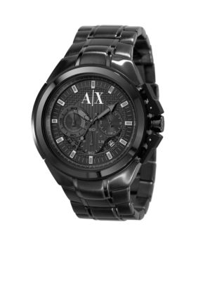 Armani Exchange AX Black Stainless Steel Bracelet Chronograph Watch