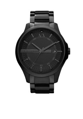 Armani Exchange AX Men's Black IP Stainless Steel Bracelet