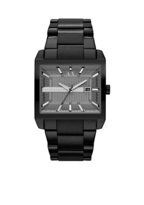 Armani Exchange AX Mens Gunmetal Stainless Steel Three-Hand Watch
