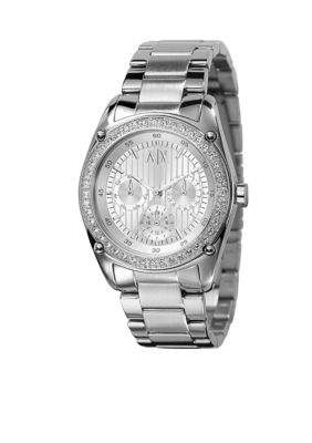 Armani Exchange AX Ladies Stainless Steel Glitz Bracelet Watch