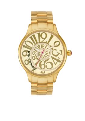 Betsey Johnson Gold Watch with Swirl Dial