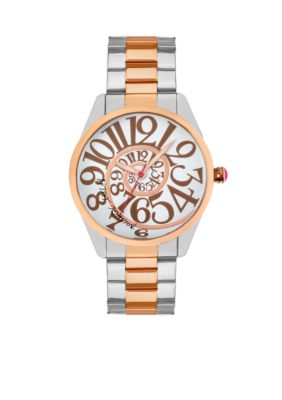 Betsey Johnson Two-Tone Optical Dial Watch