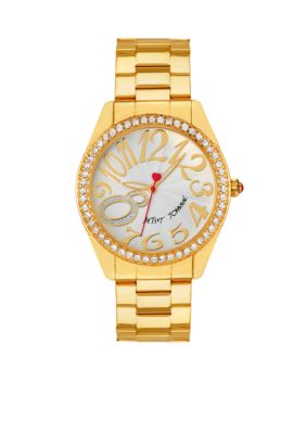 Betsey Johnson Gold Tone Case Set in Crystal