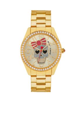 Betsey Johnson Skull Graphic Dial Watch