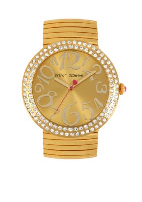 Betsey Johnson Gold Jumbo Expansion Band Watch