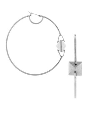 Vince Camuto Classic Hoop with Pyramid Accent