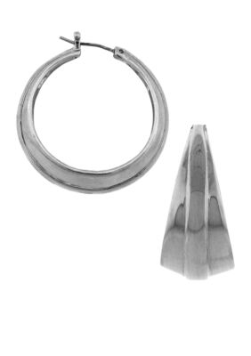 Vince Camuto Silver Tone Small Hoop Earrings