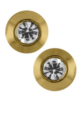 Vince Camuto Gold and Crystal Stud Earrings