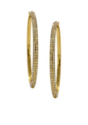 Vince Camuto Jewelry - Small Gold Pave Hoop Earrings