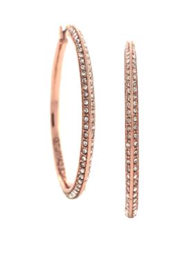 Vince Camuto Small Rose Gold Pave Hoop