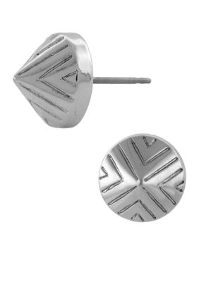 Vince Camuto Tribal Fusion Silver Cone Studs