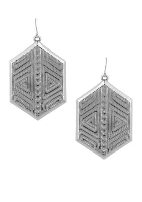Vince Camuto Tribal Fusion Silver Drop Earring