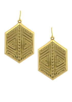 Vince Camuto Tribal Fusion Gold Drop Earring