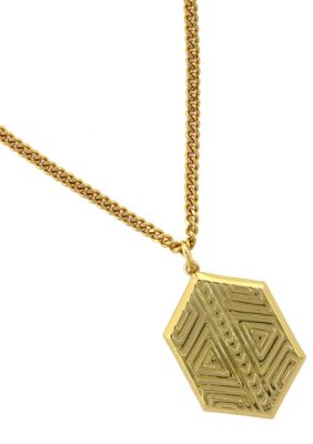 Vince Camuto Tribal Fusion Gold Pendant Necklace