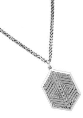 Vince Camuto Tribal Fusion Silver Pendant Necklace
