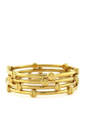 Vince Camuto Set of Four Gold Bangle Bracelets