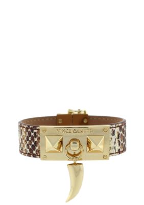 Vince Camuto Bronze Metallic Snake and Gold Horn Bracelet