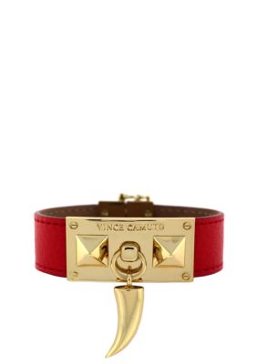 Vince Camuto Red and Gold Horn Bracelet