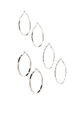 Red Camel&reg; Hoop Earring Trio Set