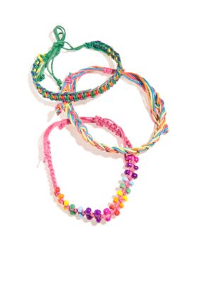 Red Camel&reg; Three Piece Multi-Colored Bracelet Set