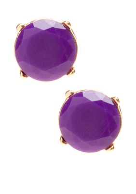 Red Camel Neon Purple Stud Earrings