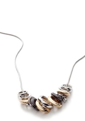 Nine West Multi Texture Chain Necklace